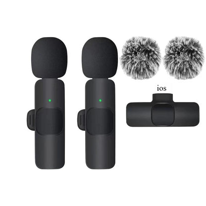 Wireless Lavalier Microphone for iPhone & Android with Noise Cancellation