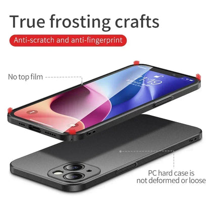 iPhone 17/16/15/14 Pro Max Slim Matte Shockproof Case Cover