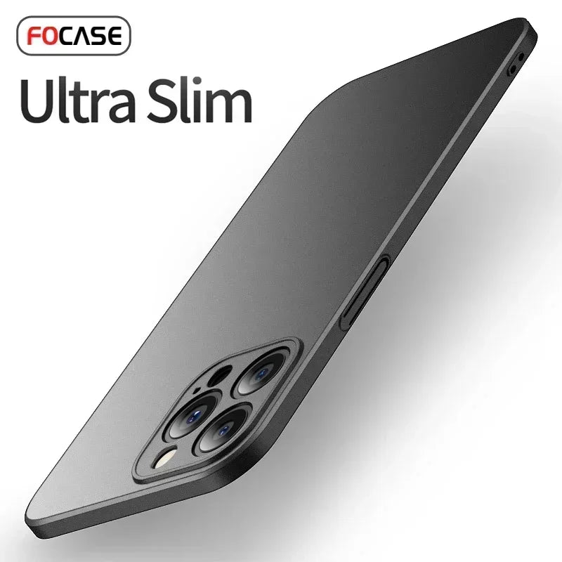 iPhone 17/16/15/14 Pro Max Slim Matte Shockproof Case Cover