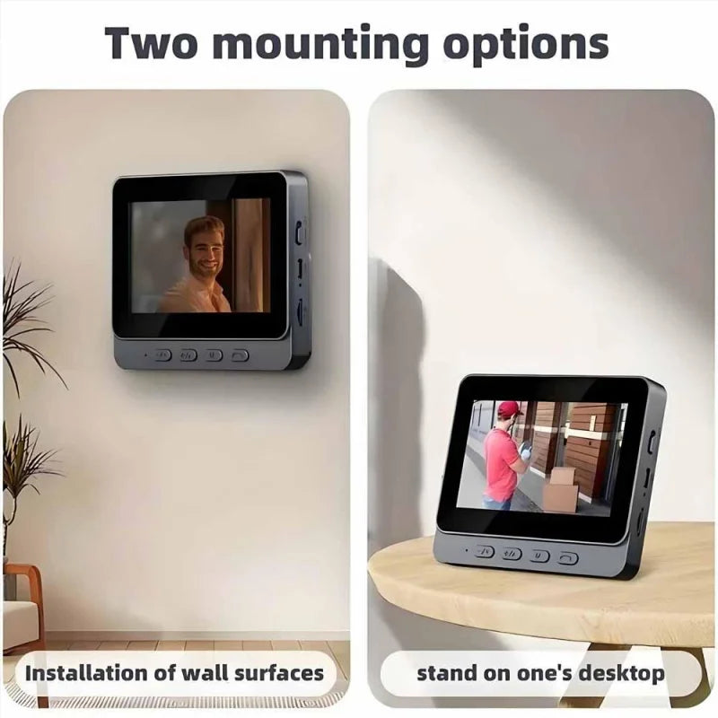 Smart WiFi Video Doorbell with 4.3" HD Screen & Night Vision