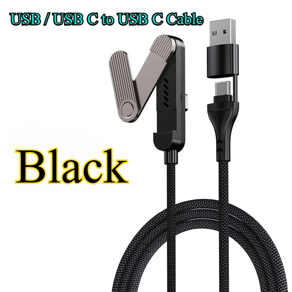 240W Fast Charging Cable with Foldable Stand
