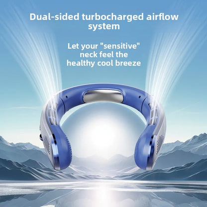 Bladeless Neck Fan – Rechargeable Portable Air Cooler with LED Display