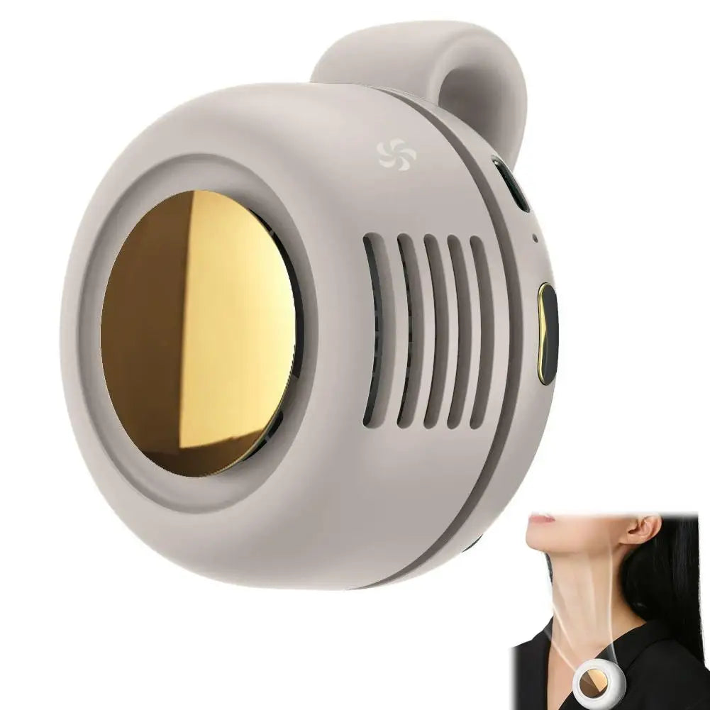 Portable Mini Bladeless Fan – USB Rechargeable 3-Speed Clip-On Waist & Shirt Cooling Fan