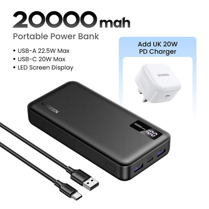 20000mAh PD 20W Fast Charge Power Bank