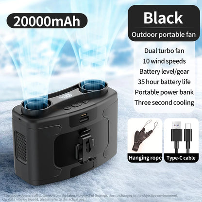 Socoolfan 10-Speed Portable Waist Fan 10000/20000mAh