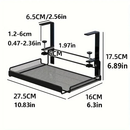 Under Desk Cable Management Tray – No Drill Steel