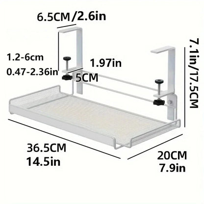 Under Desk Cable Management Tray – No Drill Steel