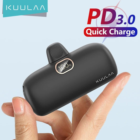 KUULAA 5000mAh Mini Power Bank – Fast Charging Portable Charger