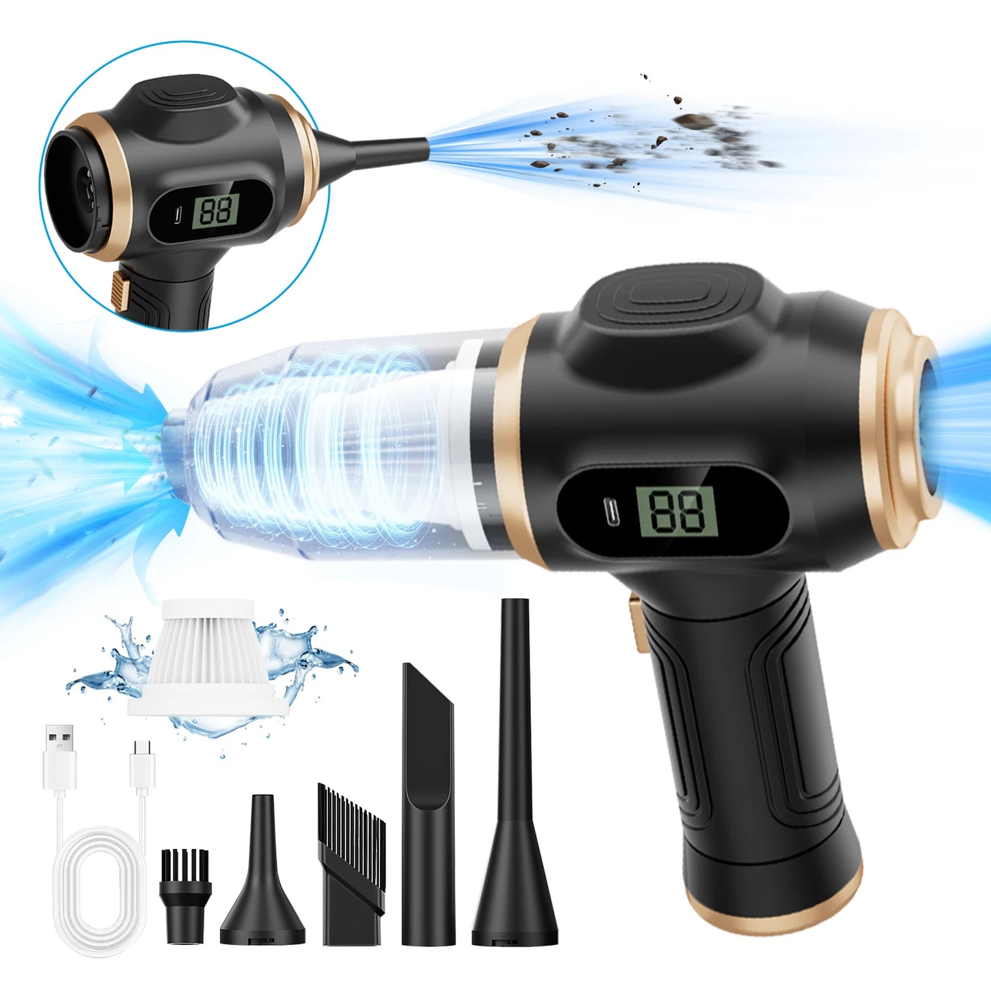 Wireless Car Vacuum Cleaner | High Power Handheld Vacuum