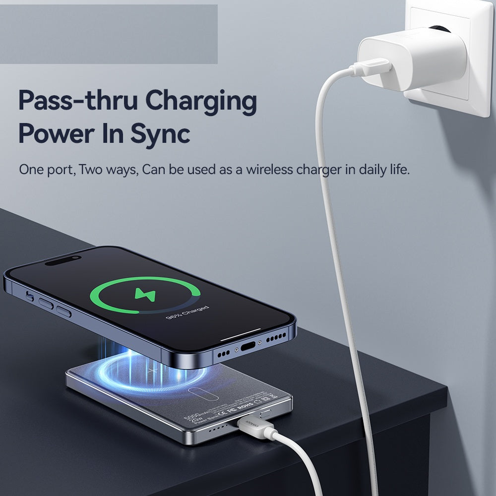 Essager 5000mAh Magnetic Power Bank | 20W MagSafe Fast Charger