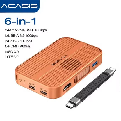 ACASIS USB-C M.2 NVMe SSD Enclosure – 10Gbps Magnetic Case for iPhone, Mac & Windows
