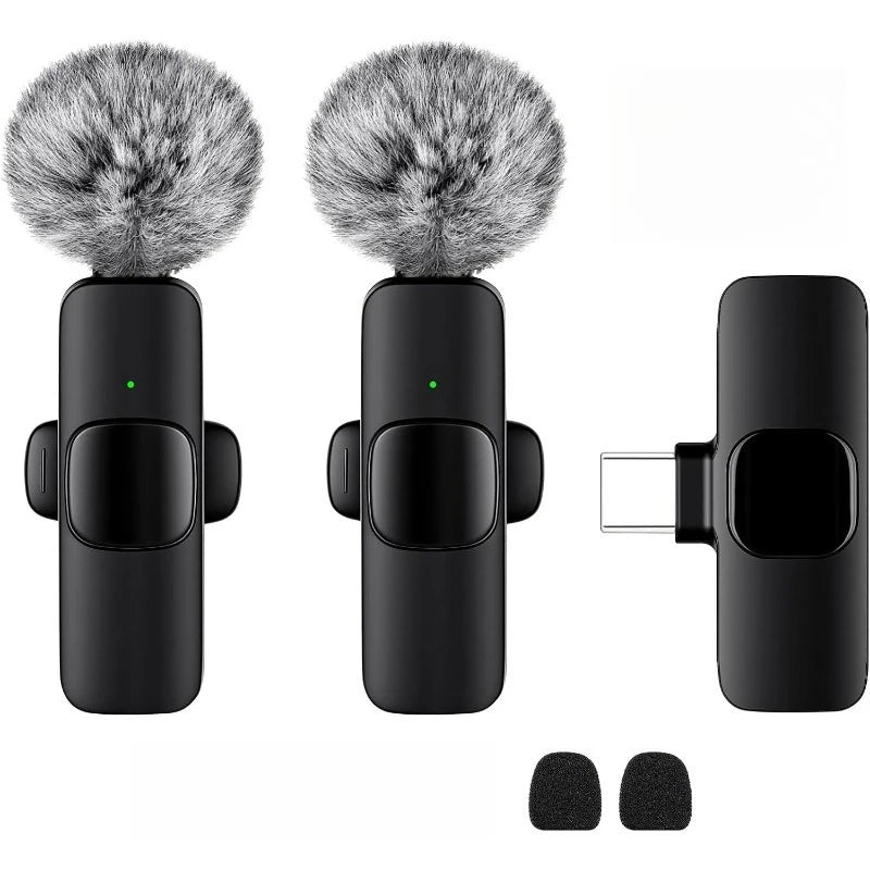 Wireless Lavalier Microphone for iPhone & Android with Noise Cancellation