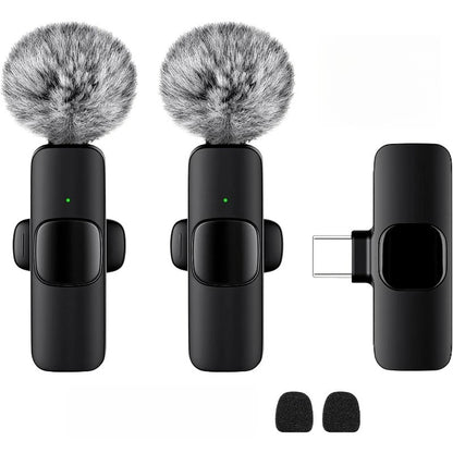 Wireless Lavalier Microphone for iPhone & Android with Noise Cancellation