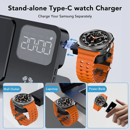 4-in-1 Wireless Charger Alarm Clock Stand | Samsung Galaxy