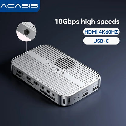 ACASIS USB-C M.2 NVMe SSD Enclosure – 10Gbps Magnetic Case for iPhone, Mac & Windows