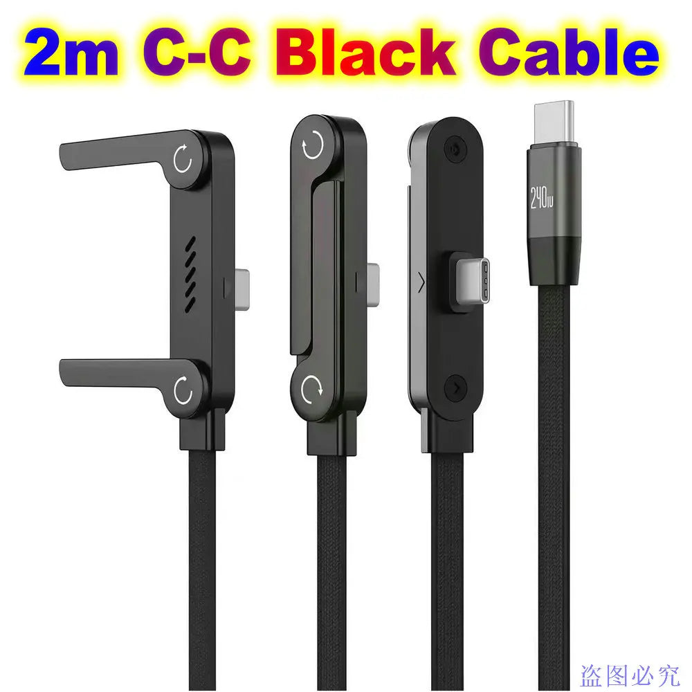 240W Fast Charging Cable with Foldable Stand