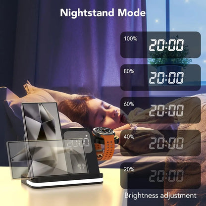 4-in-1 Wireless Charger Alarm Clock Stand | Samsung Galaxy