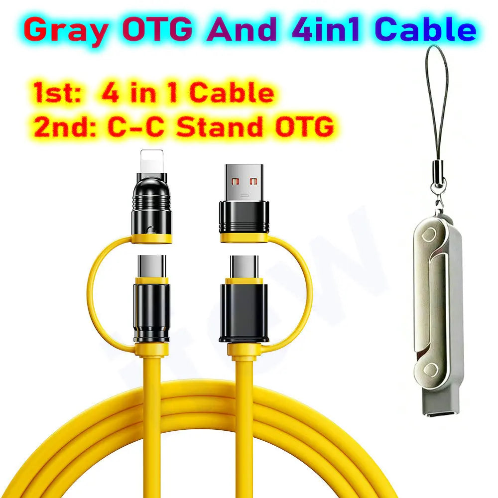 240W Fast Charging Cable with Foldable Stand