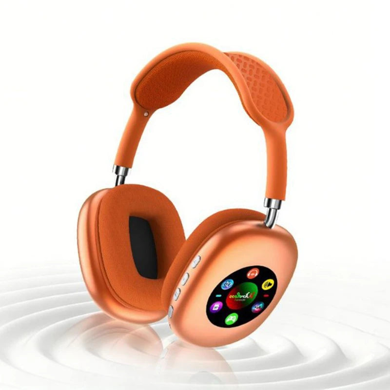 Wireless Headphones with LCD Touch Screen & HiFi Stereo Sound