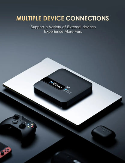H20 Pro Android TV Box WiFi 6 4K Media Player