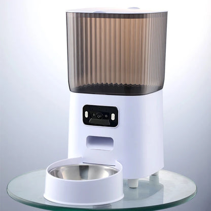 Smart Dual Bowl Pet Feeder with Camera