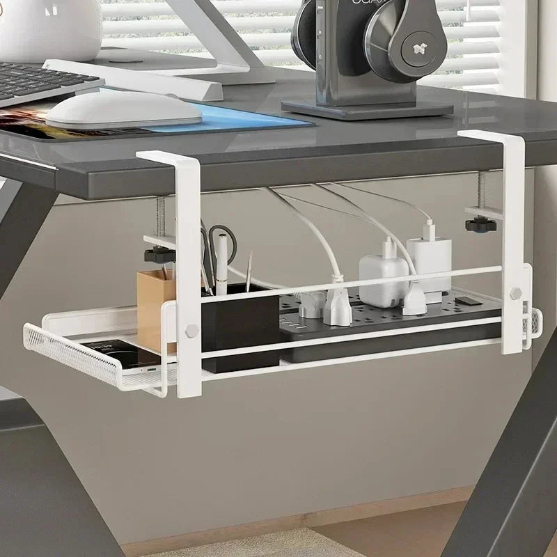 Under Desk Cable Management Tray – No Drill Steel