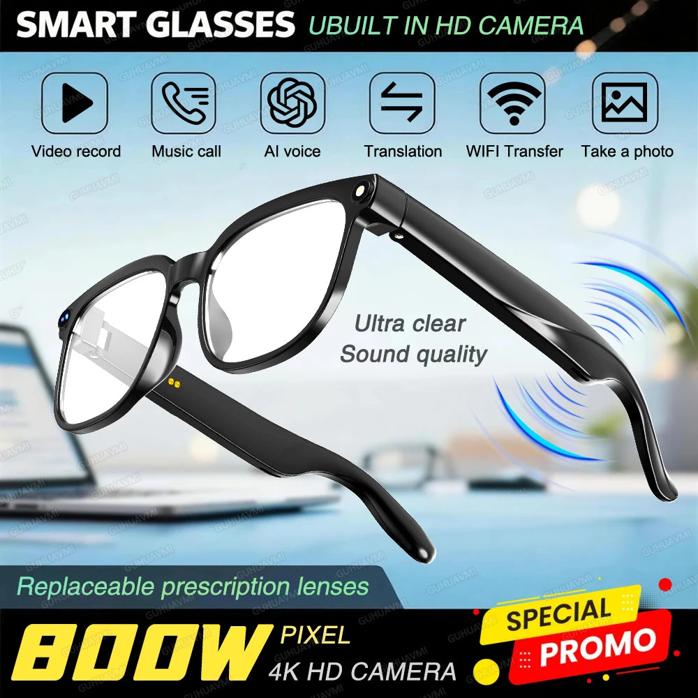 Smart AI Glasses – 1080P HD, ChatGPT & Bluetooth Sunglasses
