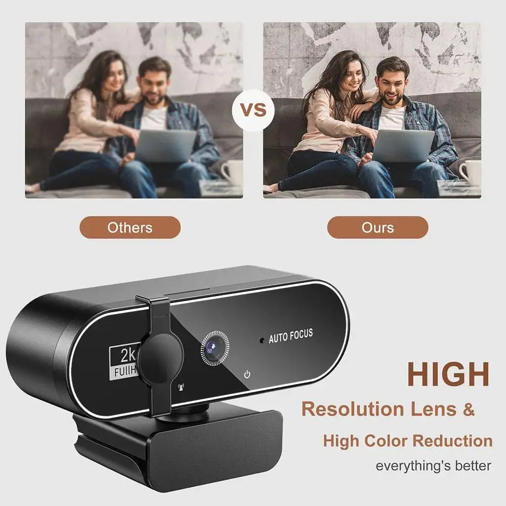 4K Webcam with Autofocus & Microphone for PC, Laptop & Streaming