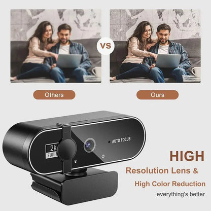 4K Webcam with Autofocus & Microphone for PC, Laptop & Streaming