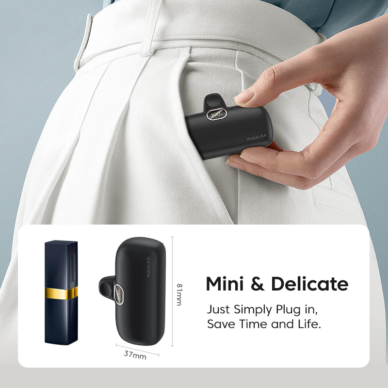 KUULAA 5000mAh Mini Power Bank – Fast Charging Portable Charger