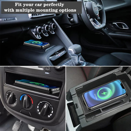 MagSafe Wireless Car Charger 15W Fast Charging Mount for iPhone 16/15/14/13/12 & Samsung S24/S23