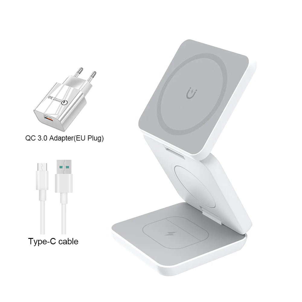 3-in-1 Magnetic Wireless Charging Station