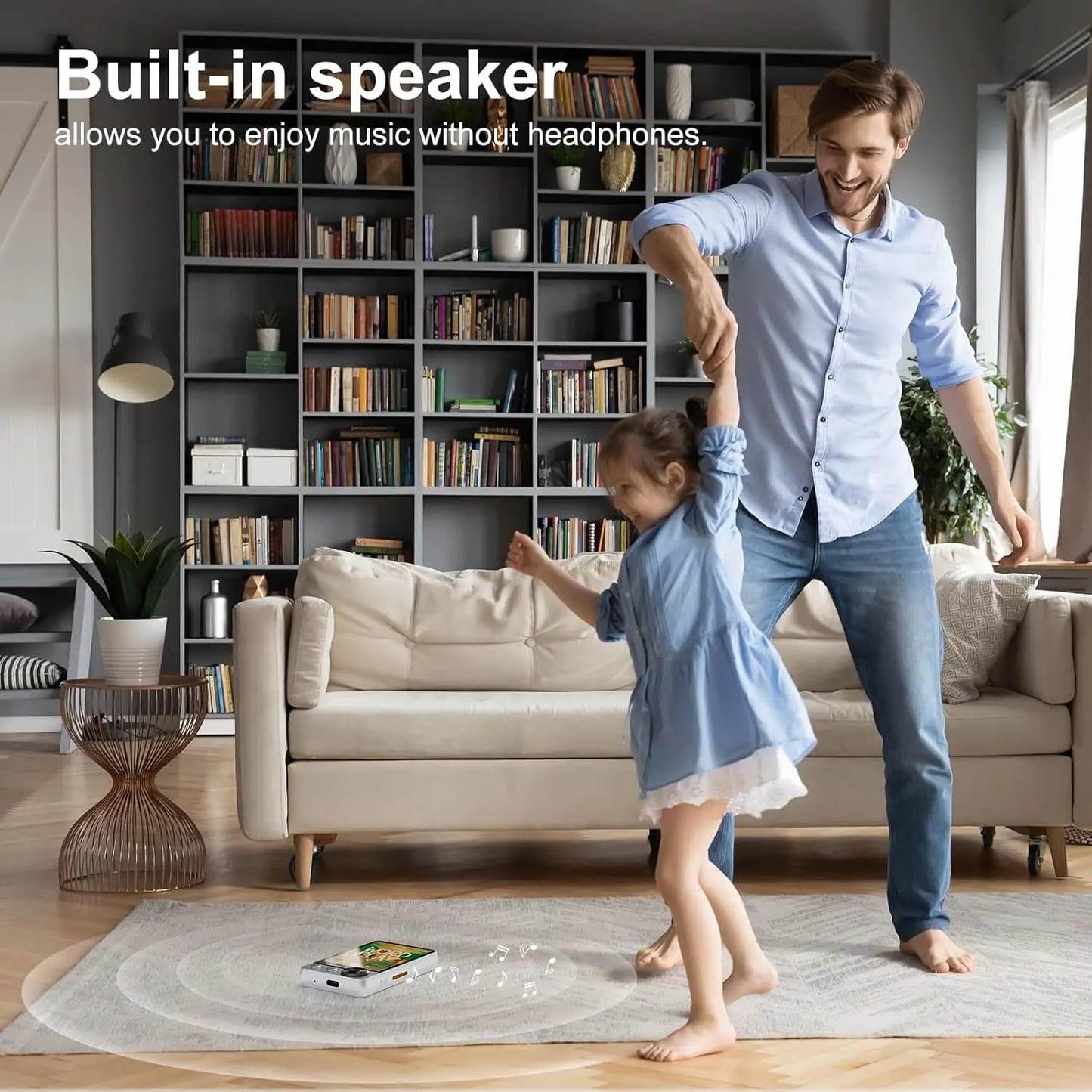 128GB Bluetooth 5.3 MP3 Player with HD Speaker
