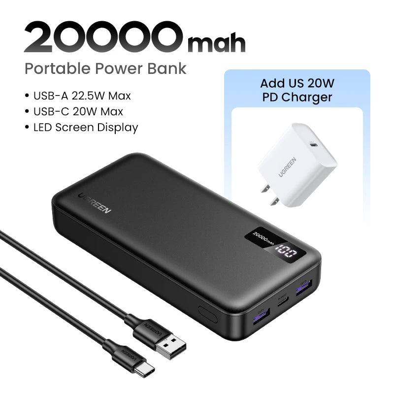 20000mAh PD 20W Fast Charge Power Bank