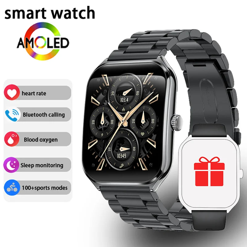 Ultra-Thin AMOLED Smart Watch – 1.96" HD Display & Bluetooth Calling