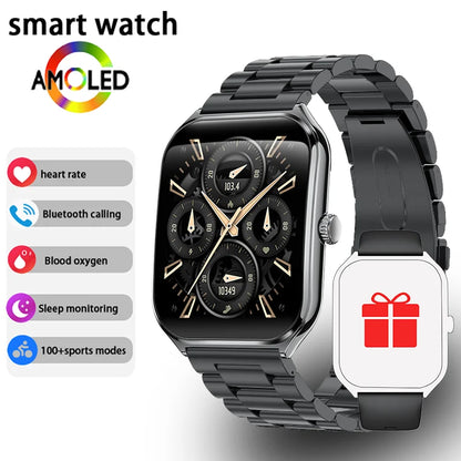 Ultra-Thin AMOLED Smart Watch – 1.96" HD Display & Bluetooth Calling