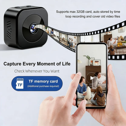 Mini HD WiFi Security Camera – Wireless Indoor Video & Audio Monitor