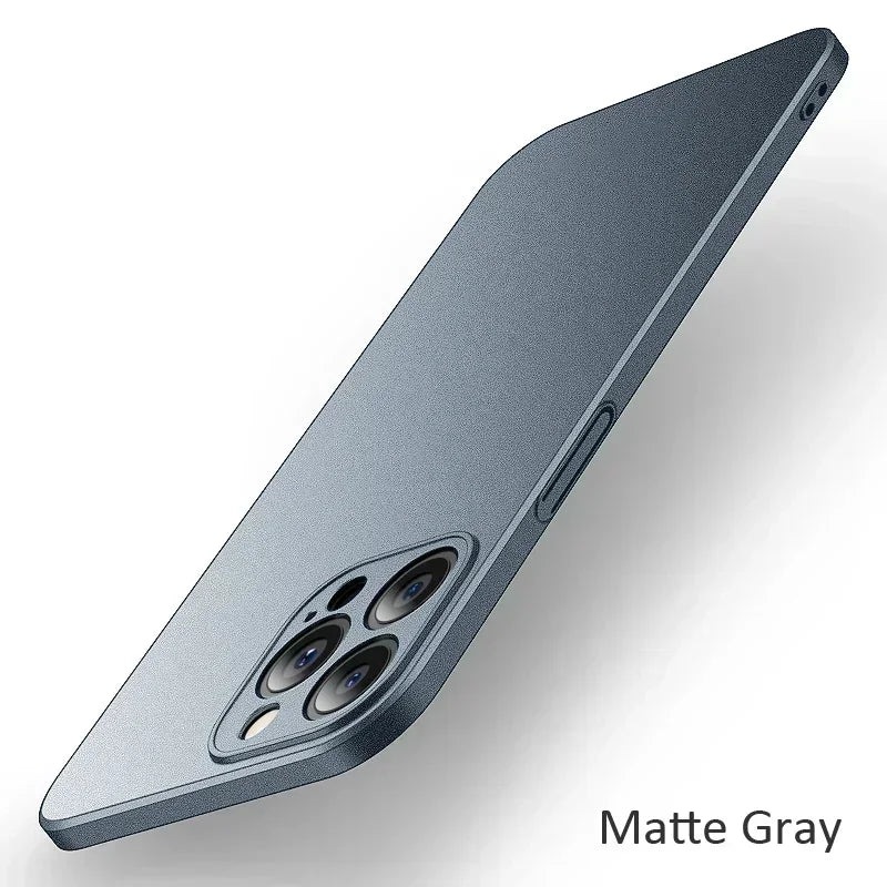 iPhone 17/16/15/14 Pro Max Slim Matte Shockproof Case Cover