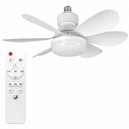 E27 LED Ceiling Fan Light with Remote | 3-Color Dimmable 3000K-6500K