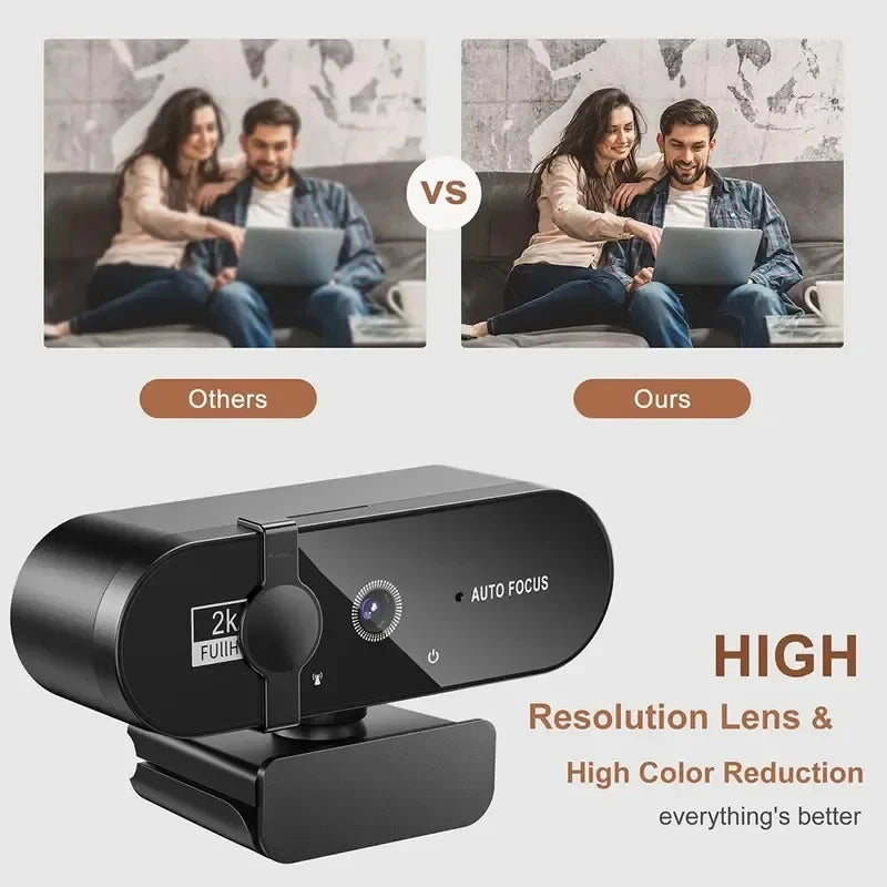 4K USB Webcam with Auto Focus & Mic