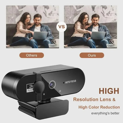 4K USB Webcam with Auto Focus & Mic