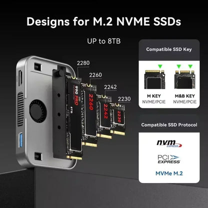 ACASIS USB-C M.2 NVMe SSD Enclosure – 10Gbps Magnetic Case for iPhone, Mac & Windows