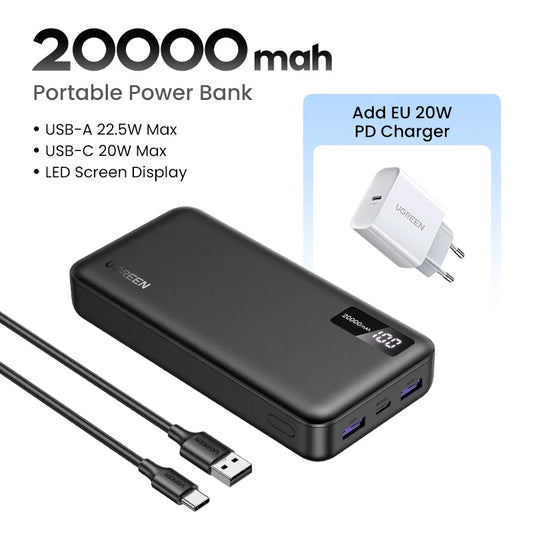 20000mAh PD 20W Fast Charge Power Bank